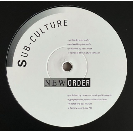 New Order - Sub-Culture (V12) (0190295167134) виниловая пластинка - фото 3