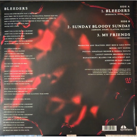 Black Veil Brides - Bleeders (EP) (coloured) (5401148006407) виниловая пластинка - фото 2