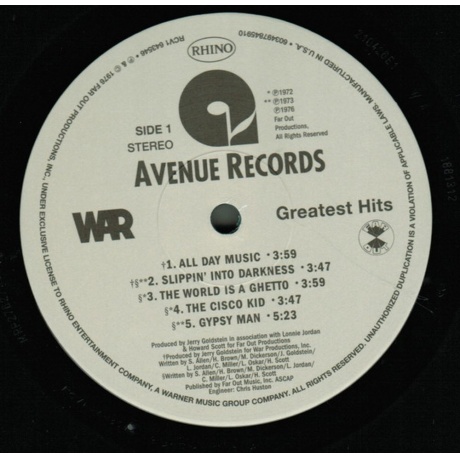 War - Greatest Hits (coloured) (0081227815639) виниловая пластинка - фото 2