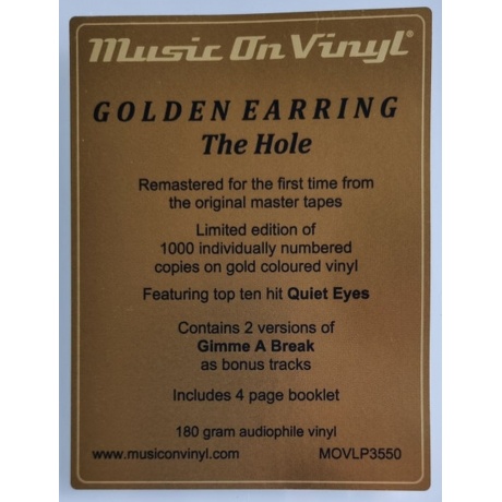 Golden Earring - Hole (coloured) (8719262031579) виниловая пластинка - фото 9