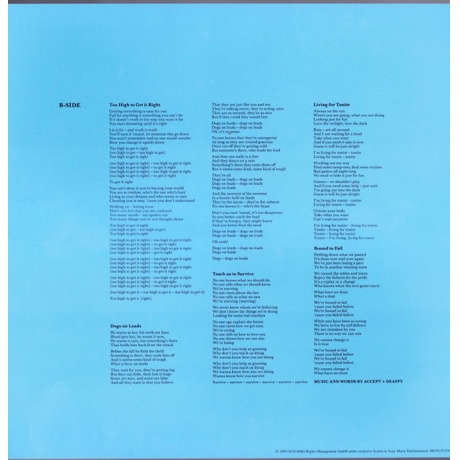 Accept - Metal Heart (8719262012172) виниловая пластинка - фото 6