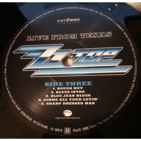 ZZ Top - Live From Texas (4029759133742) виниловая пластинка - фото 7
