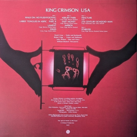 King Crimson - USA (coloured) (0633367796615) виниловая пластинка - фото 4