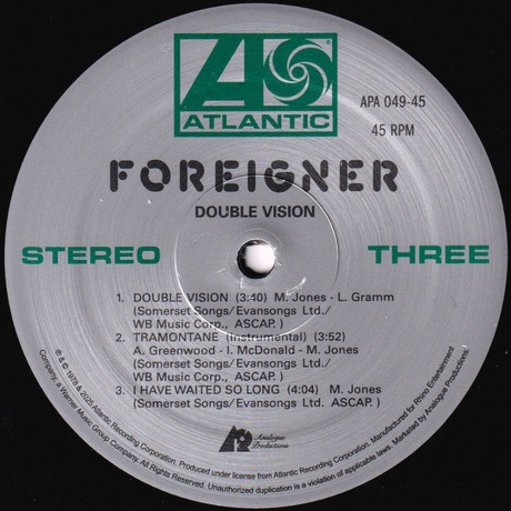 Foreigner - Double Vision (Analogue) (0753088754975) виниловая пластинка - фото 8