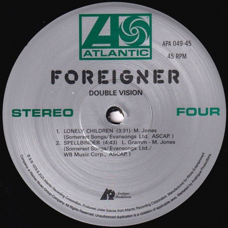 Foreigner - Double Vision (Analogue) (0753088754975) виниловая пластинка - фото 9