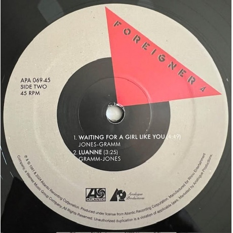 Foreigner - 4 (Analogue) (0753088756962) виниловая пластинка - фото 6