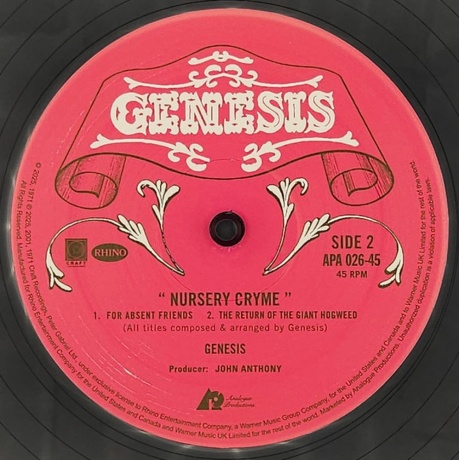 Genesis - Nursery Cryme (Analogue) (0753088752674) виниловая пластинка - фото 6