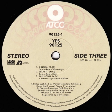 Yes - 90125 (Analogue) (0753088756573) виниловая пластинка - фото 6