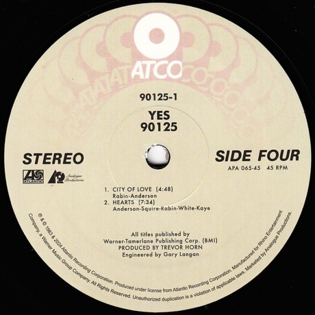 Yes - 90125 (Analogue) (0753088756573) виниловая пластинка - фото 7