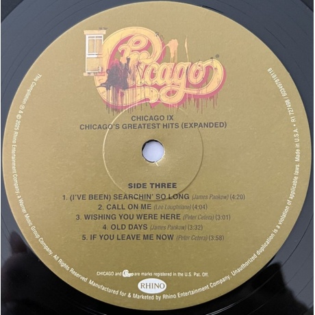 Chicago - Chicago IX: Greatest Hits Expanded  (0603497816118) виниловая пластинка - фото 7