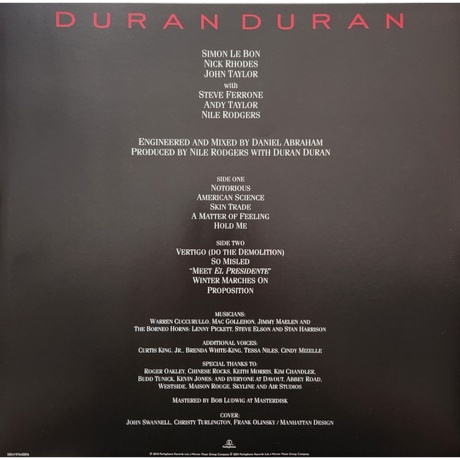 Duran Duran - Notorious (2024 Reissue) (5054197640896) виниловая пластинка - фото 3