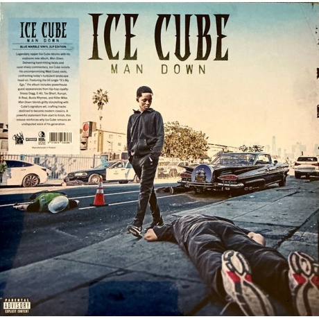 Ice Cube - Man Down (Deluxe) (Blue W/ White Marble) (90109740303...