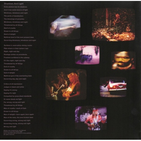 Joni Mitchell - Shadows And Light  (0603497826117) виниловая пластинка - фото 2