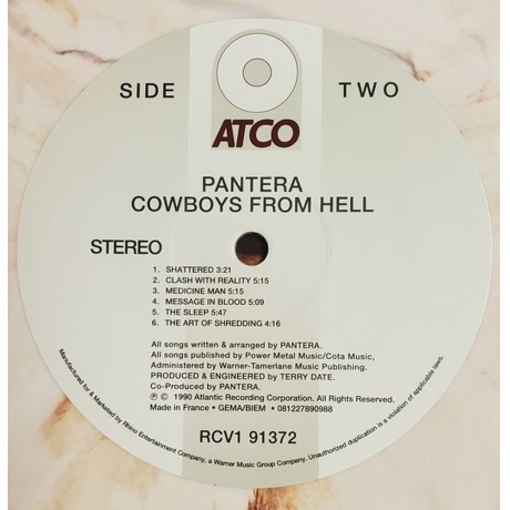 Pantera - Cowboys From Hell  (0081227890988) виниловая пластинка - фото 10