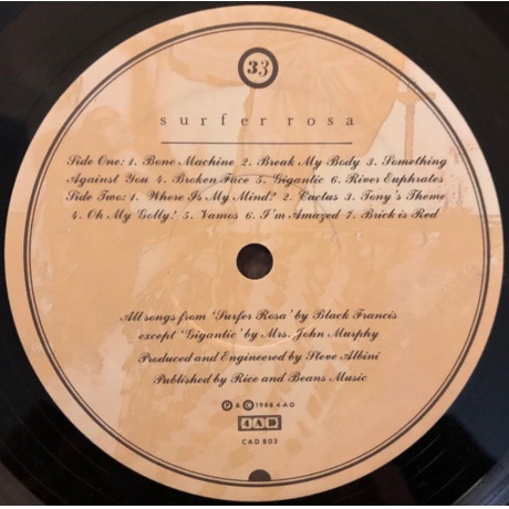 Pixies - Surfer Rosa  (0652637080315) виниловая пластинка - фото 4
