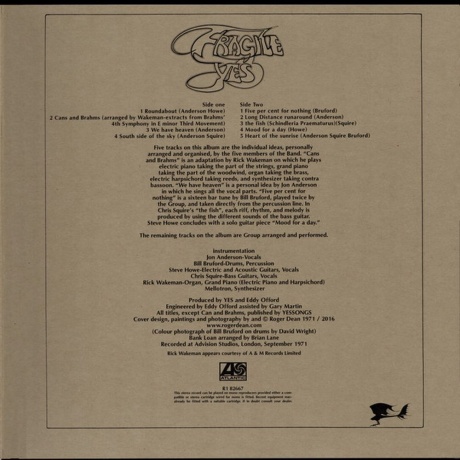 Yes - Fragile (0081227946906) виниловая пластинка - фото 7