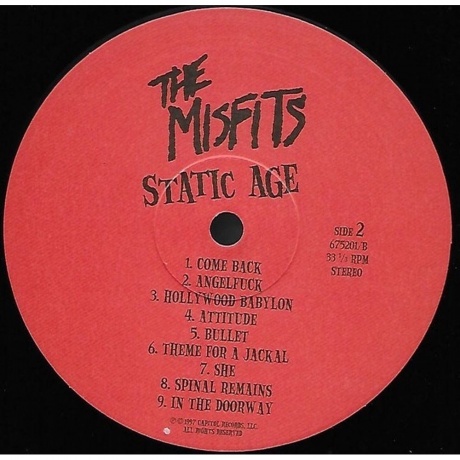 Misfits - Static Age (0017046752015) виниловая пластинка - фото 3
