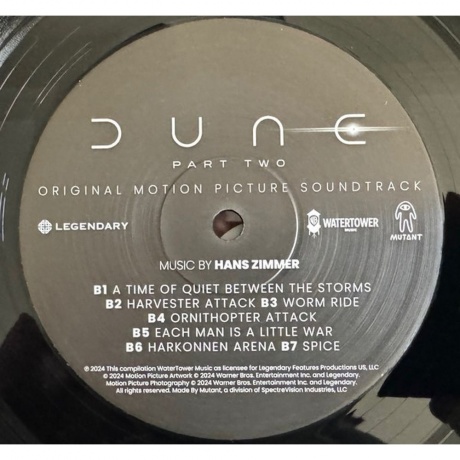 OST - Dune: Part Two (Hans Zimmer) (0810155840167) виниловая пластинка - фото 11