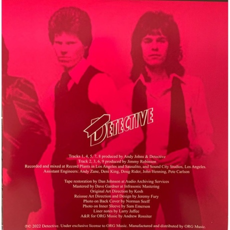 Detective - Detective (Analogue) (coloured) (0711574900862) виниловая пластинка - фото 5