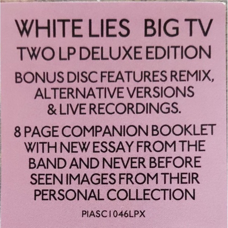 White Lies - Big TV - deluxe (5400863145316) виниловая пластинка - фото 3