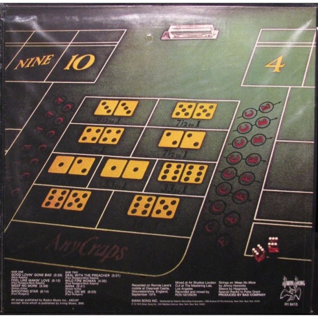 Bad Company - Straight Shooter (0081227958671) виниловая пластинка - фото 2