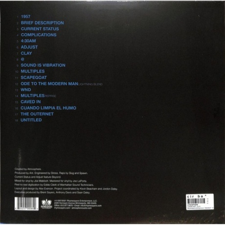 Atmosphere - Overcast! (0826257000842) виниловая пластинка - фото 2