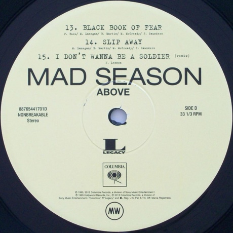 Mad Season - Above (0887654417015) виниловая пластинка - фото 6