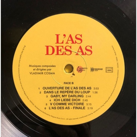 OST - L'As Des As (Vladimir Cosma) (3596974093669) виниловая пластинка - фото 4