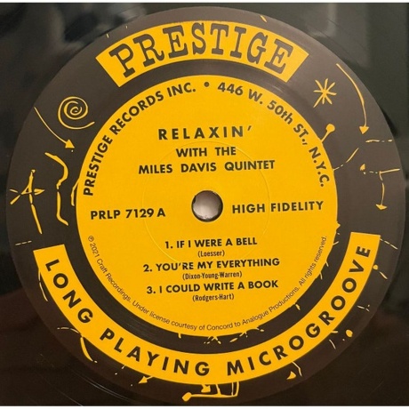 Miles Davis - Relaxin' (Analogue) (0753088712937) виниловая пластинка - фото 3