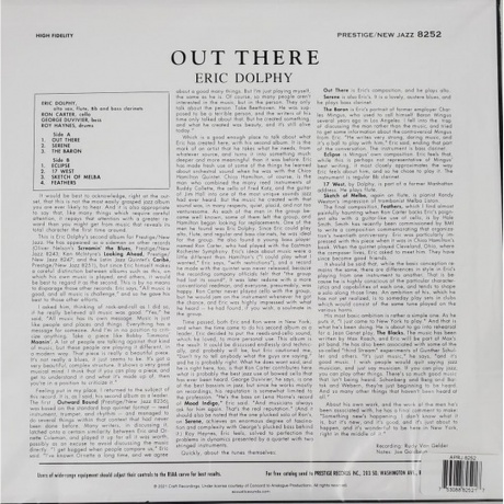 Eric Dolphy - Out There (Analogue) (0753088825217) виниловая пластинка - фото 3
