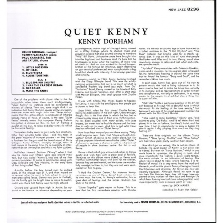 Kenny Dorham - Quiet Kenny (Analogue) (0753088822537) виниловая пластинка - фото 2