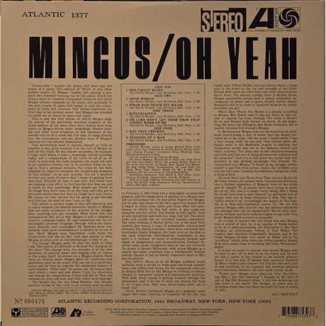 Charles Mingus - Oh Yeah (Analogue) (0753088753978) виниловая пластинка - фото 2