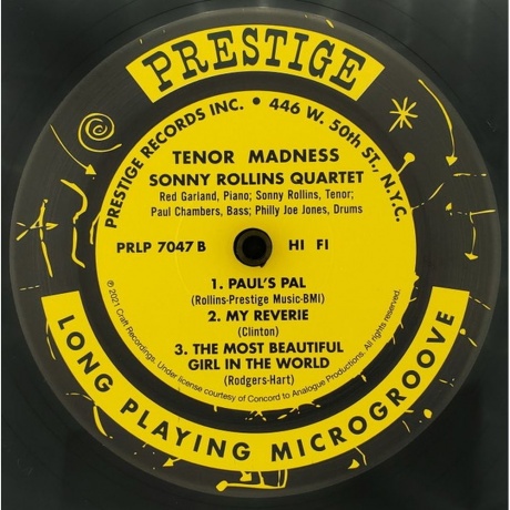 Sonny Rollins - Tenor Madness (Analogue) (0753088704734) виниловая пластинка - фото 3