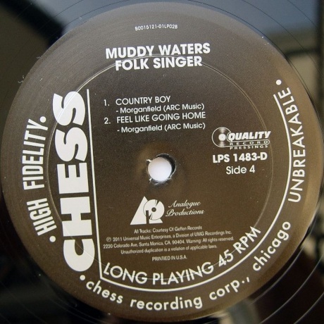 Muddy Waters - Folk Singer (Analogue) (0753088148378) виниловая пластинка - фото 8