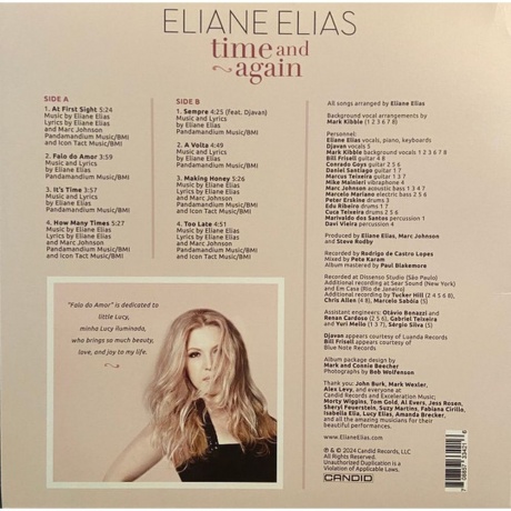 Eliane Elias - Time And Again (0708857334216) виниловая пластинка - фото 2