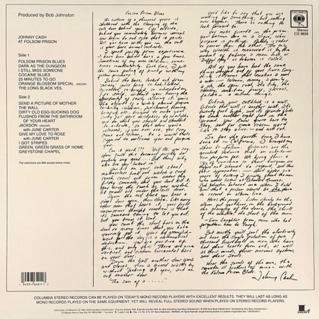 Johnny Cash - At Folsom Prison (0194397640113) виниловая пластинка - фото 2