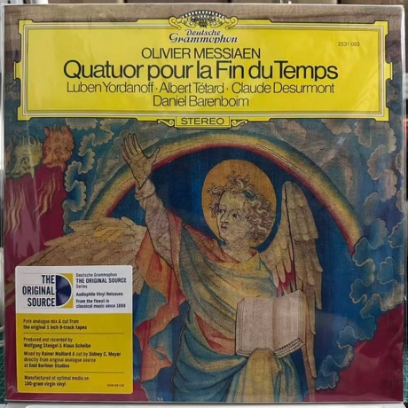 

Daniel Barenboim - Messiaen: Quatuor Pour La Fin Du Temps (Analogue, Original Source) (0028948671267) виниловая пластинка