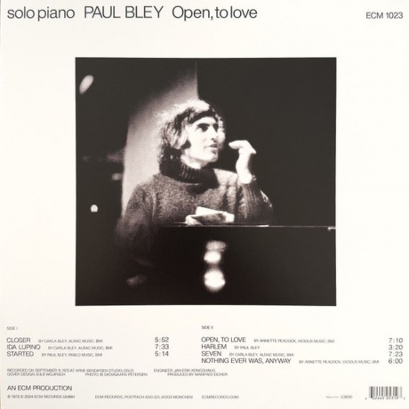 Paul Bley - Open, To Love (Analogue) (0602445053193) виниловая пластинка - фото 3