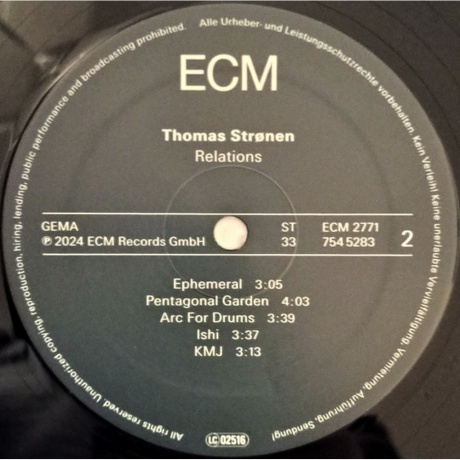 Thomas Stronen - Relations (0602475452836) виниловая пластинка - фото 3