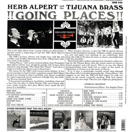 Herb Alpert - Going Places (Analogue) (0814647020327) виниловая пластинка - фото 2