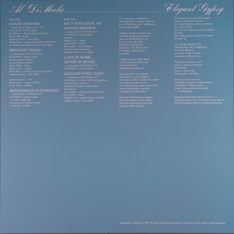 Al Di Meola - Elegant Gypsy (Analogue) (0196588625817) виниловая пластинка - фото 7