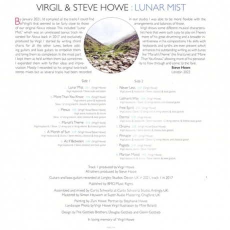 Steve &amp; Virgil Howe - Lunar Mist (0196587151911) виниловая пластинка - фото 10