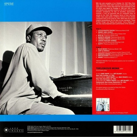 Thelonious Monk - Thelonious Monk Trio (8436569193709) виниловая пластинка - фото 2