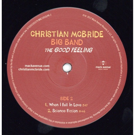 Christian McBride - The Good Feeling (0673203105379) виниловая пластинка - фото 4