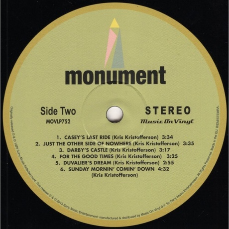 Kris Kristofferson - Kristofferson (8718469532568) виниловая пластинка - фото 5