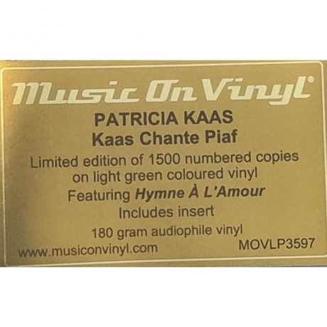 Patricia Kaas - Kaas Chante Piaf (coloured) (8719262039117) виниловая пластинка - фото 2