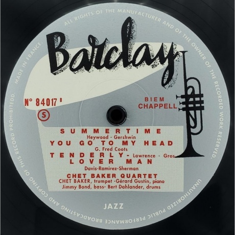 Chet Baker - Chet Baker Quartet (Analogue) (3700409811388) виниловая пластинка - фото 4