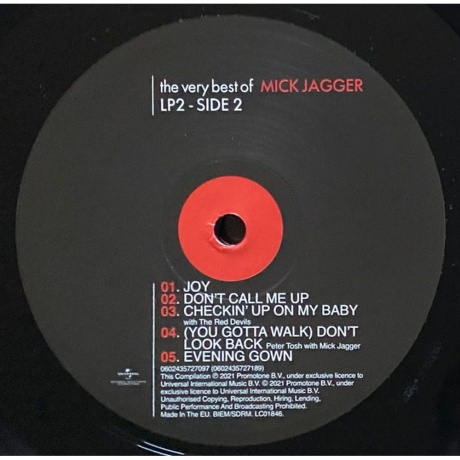 Mick Jagger - The Very Best Of (0602435727189) виниловая пластинка - фото 7