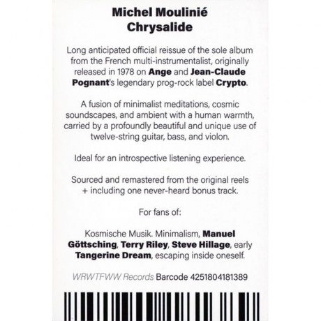 Michel Moulinie - Chrysalide (4251804181389) виниловая пластинка - фото 5