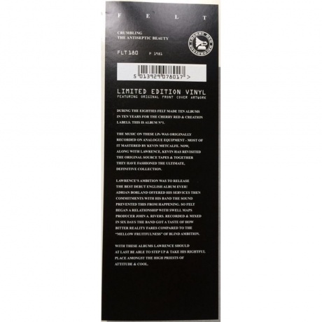 Felt - Crumbling The Antiseptic Beauty (5013929078017) виниловая пластинка - фото 3